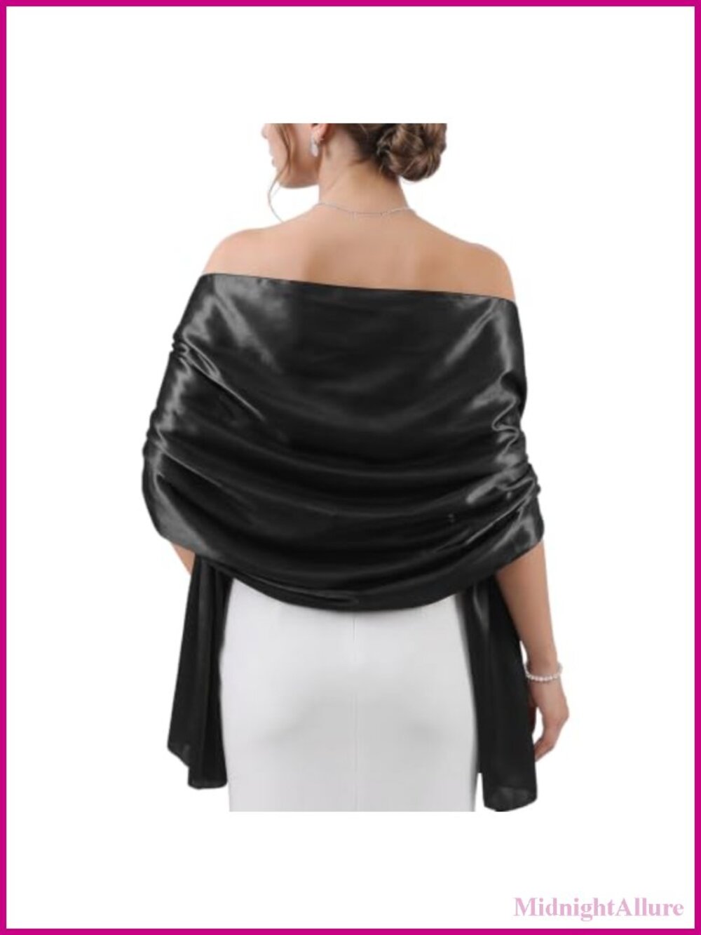 Satin Shawl Wrap for Evening Dresses Formal Cover Up Scarf